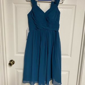 Azazie Blue Sleeveless Dress